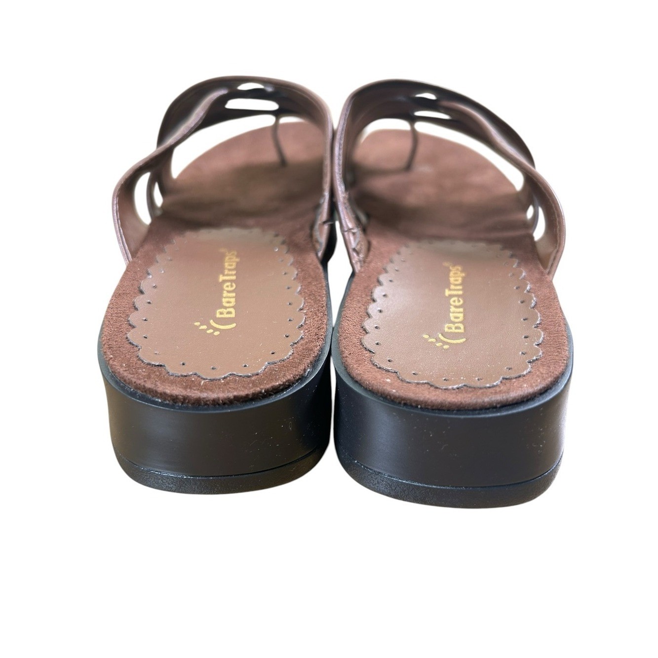 BARETRAPS Outsmart Brown Toe Loop Comfort Sandals Platform Slides 8.5 NWOT