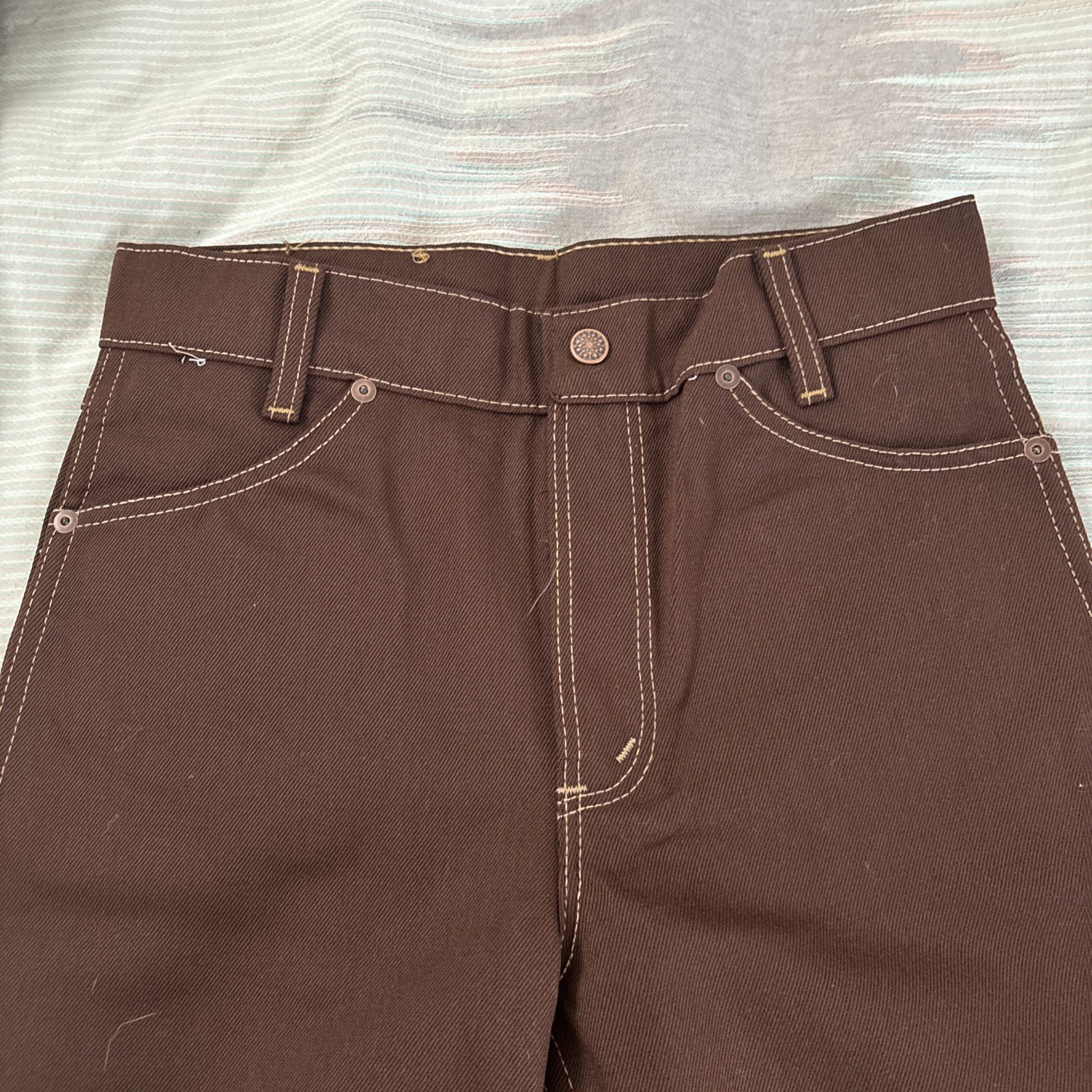 Vintage 70s Sears Toughskins Brown Boys 16 Regular Fit Jeans NWT – See Photos