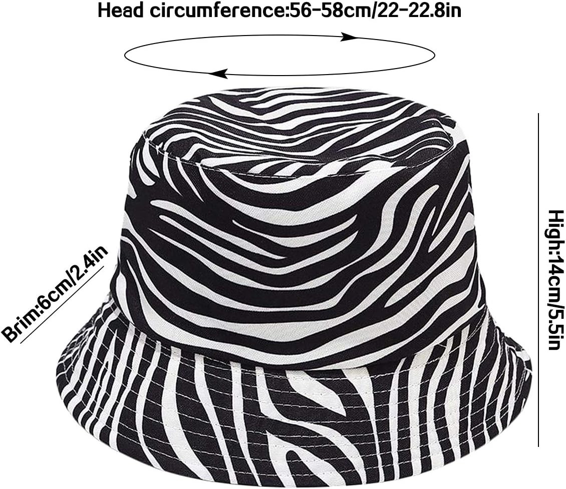 Unisex Bucket Hat Beach Sun Hat Aesthetic Fishing Hat for Men Women Teens, Rever