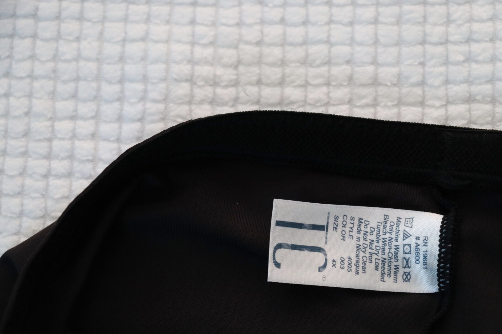 TC Fine Intimates Black Tummy Smooth Control Womens Plus Size 4X Hi-Waist Brief