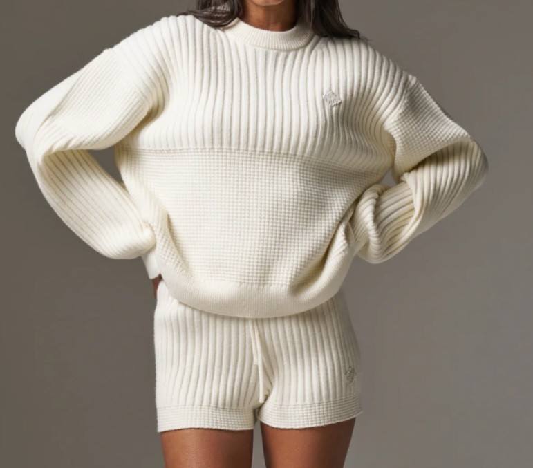 THE COUTURE CLUB Ladies cream co-ord jumper & shorts set size 10 (a1933/31)