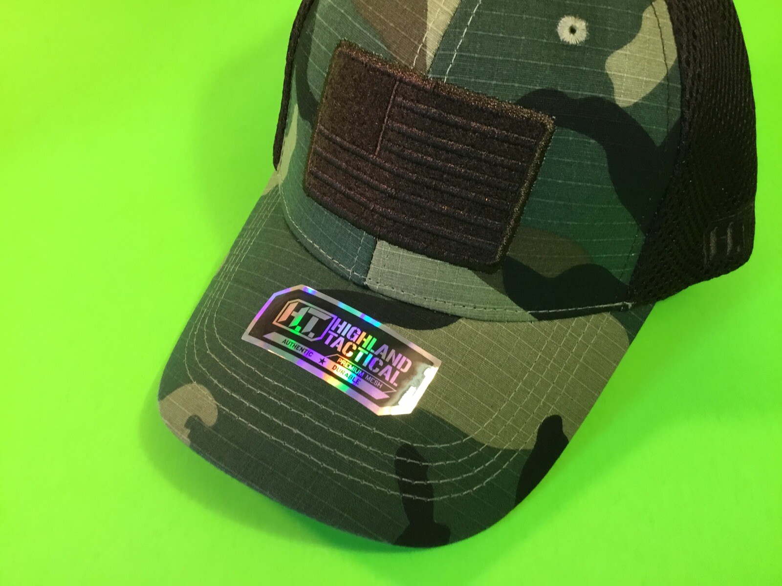 HIGHLAND TACTICAL Men’s Snapback Hat Mesh Back ONE SIZE Camo NEW