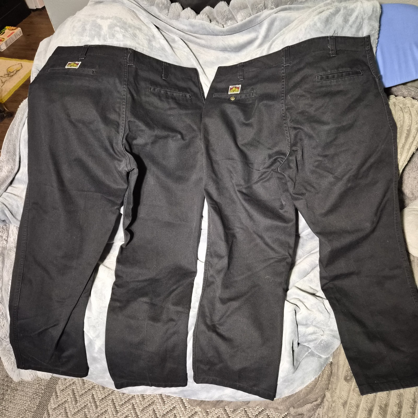 Ben Davis Pants Mens 40 Original 694 Workwear Outdoors Black Baggy Casual