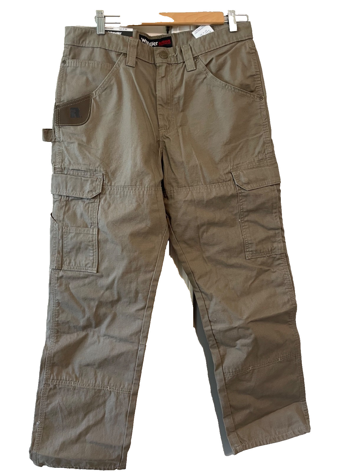 Wrangler Riggs Workwear Men’s Ripstop Carpenter Pants, 30×32, Grey