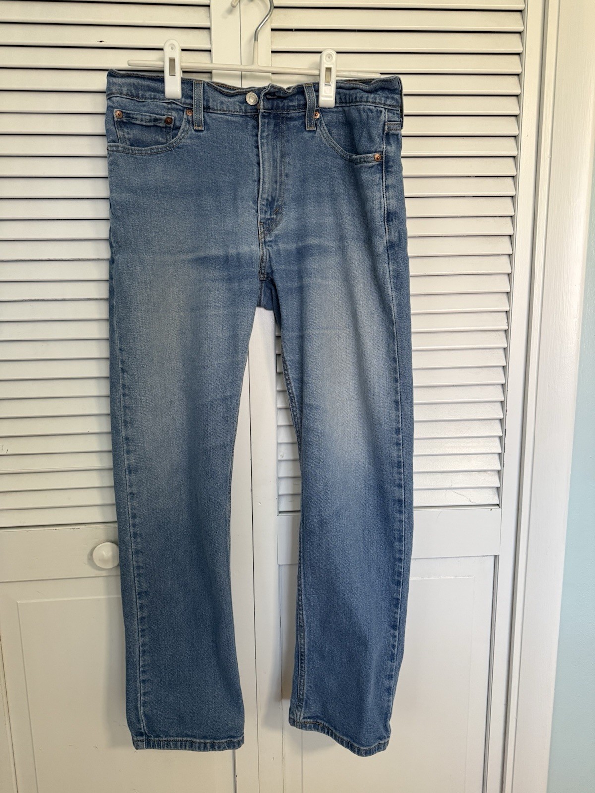 Levi’s 513 Slim Straight Jeans Men’s W31 L30 Medium Light Wash Denim EUC