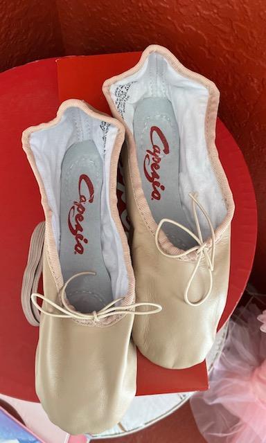 New NIB Capezio CG2002 Split Sole Pink Leather Ballet Dance Shoes
