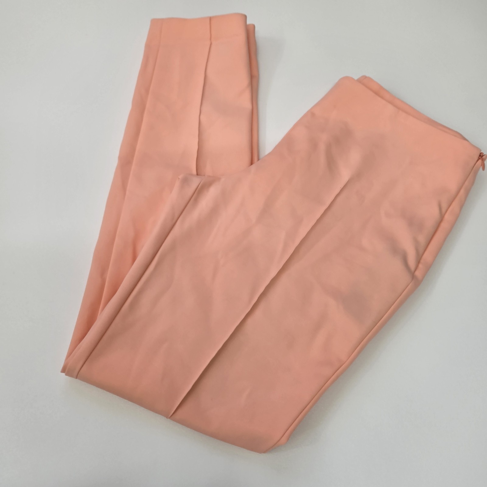 NWT Akris Melissa Trouser Pants Size US 8 Color Bellini Peach $795 Workwear Lux