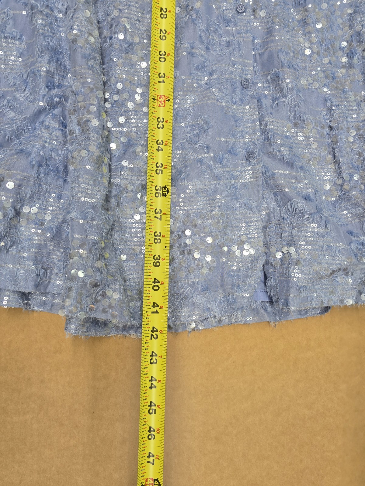 Dennis Basso Sequin Lace Collared Shirt Dress 3/4 Sleeve Belted Pockets PM