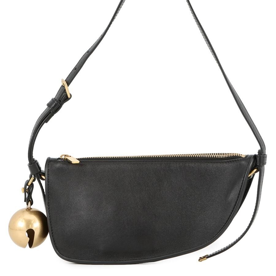 Burberry Black Leather Shield Sling Mini Shoulder Bag Charm 8077580