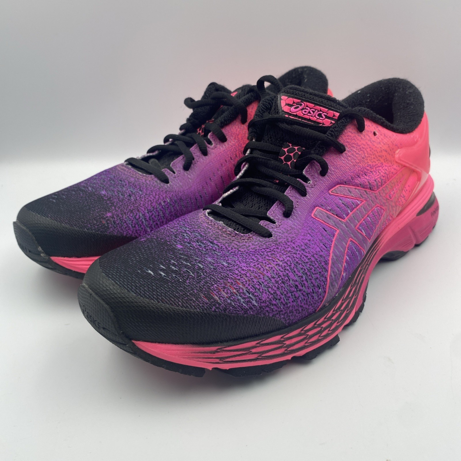 Asics Gel-Kayano 25 Women’s Pink Purple Black Sneakers US 9 EU 40.5 25.75cm