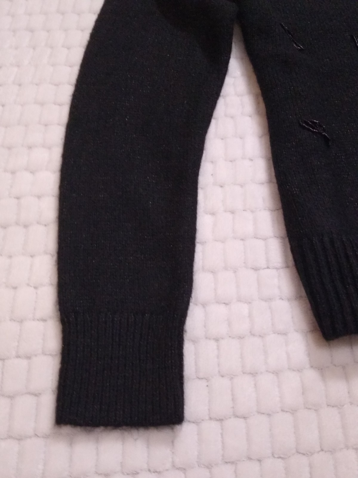 Black Turtleneck Sweater Simply Vera Vera Wang Beaded Dressy Long Sleeve XS NWT