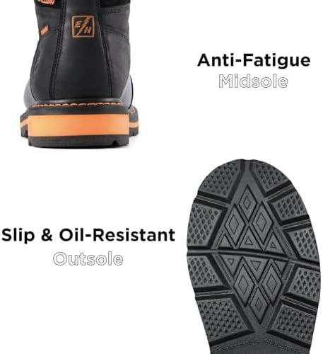 SUREWAY Men’s 6″ Waterproof Soft/Composite Toe Work Boots – Crazy Horse Leath…