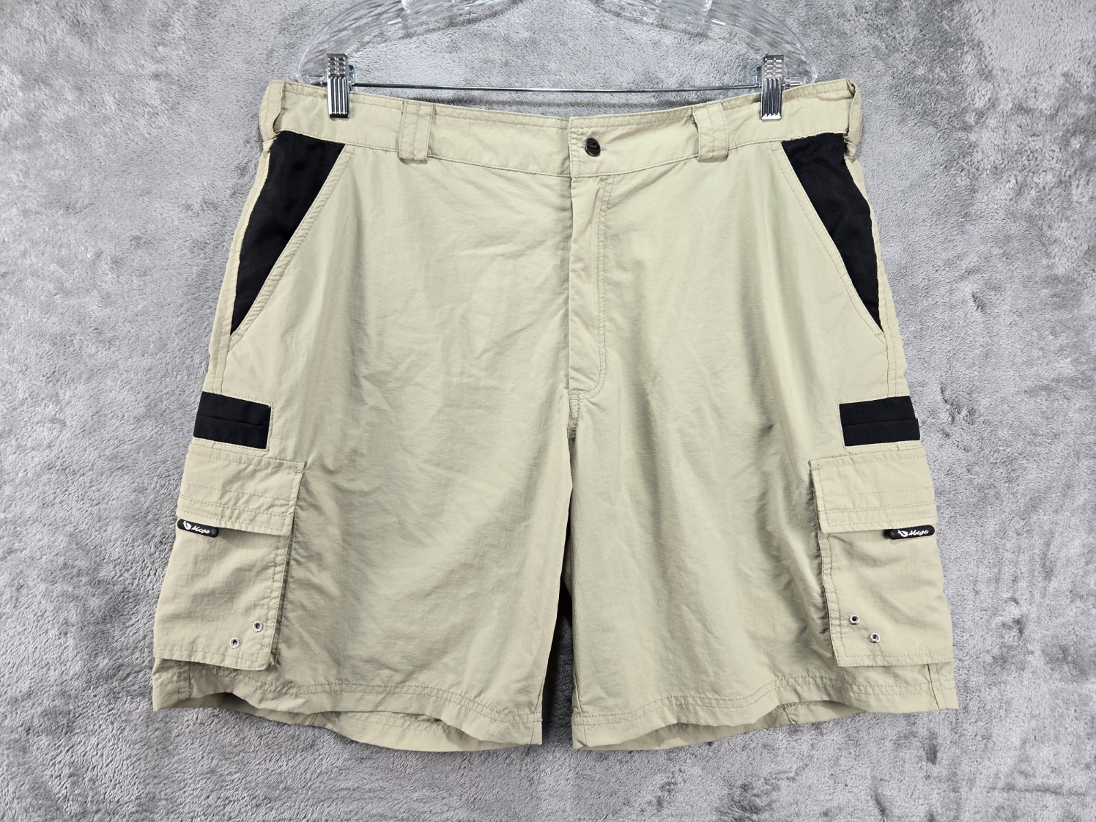 Mojo Fishing Shorts Mens 38×8.5 Beige Outdoor Performance Hiking Quick Dry