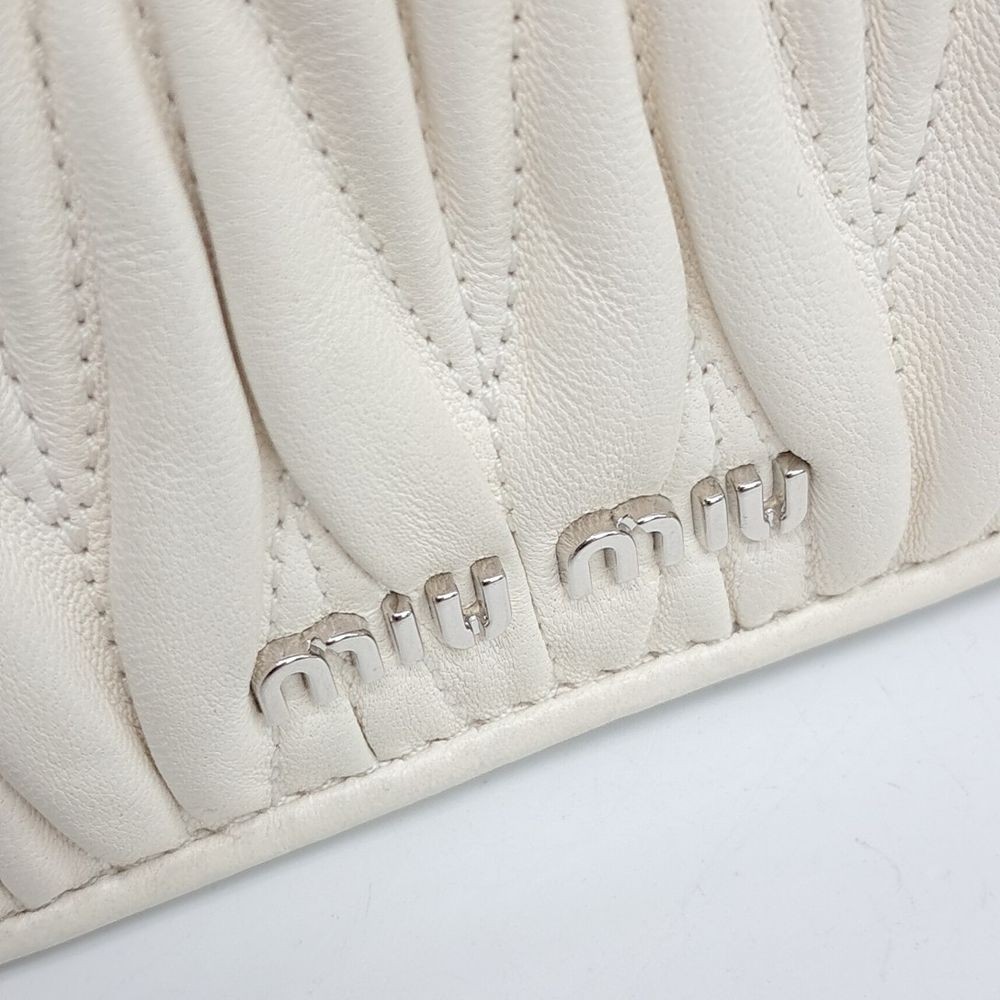 Miu Miu Matelassé Nappa Lambskin Leather Chain Shoulder Bag (5BD016)
