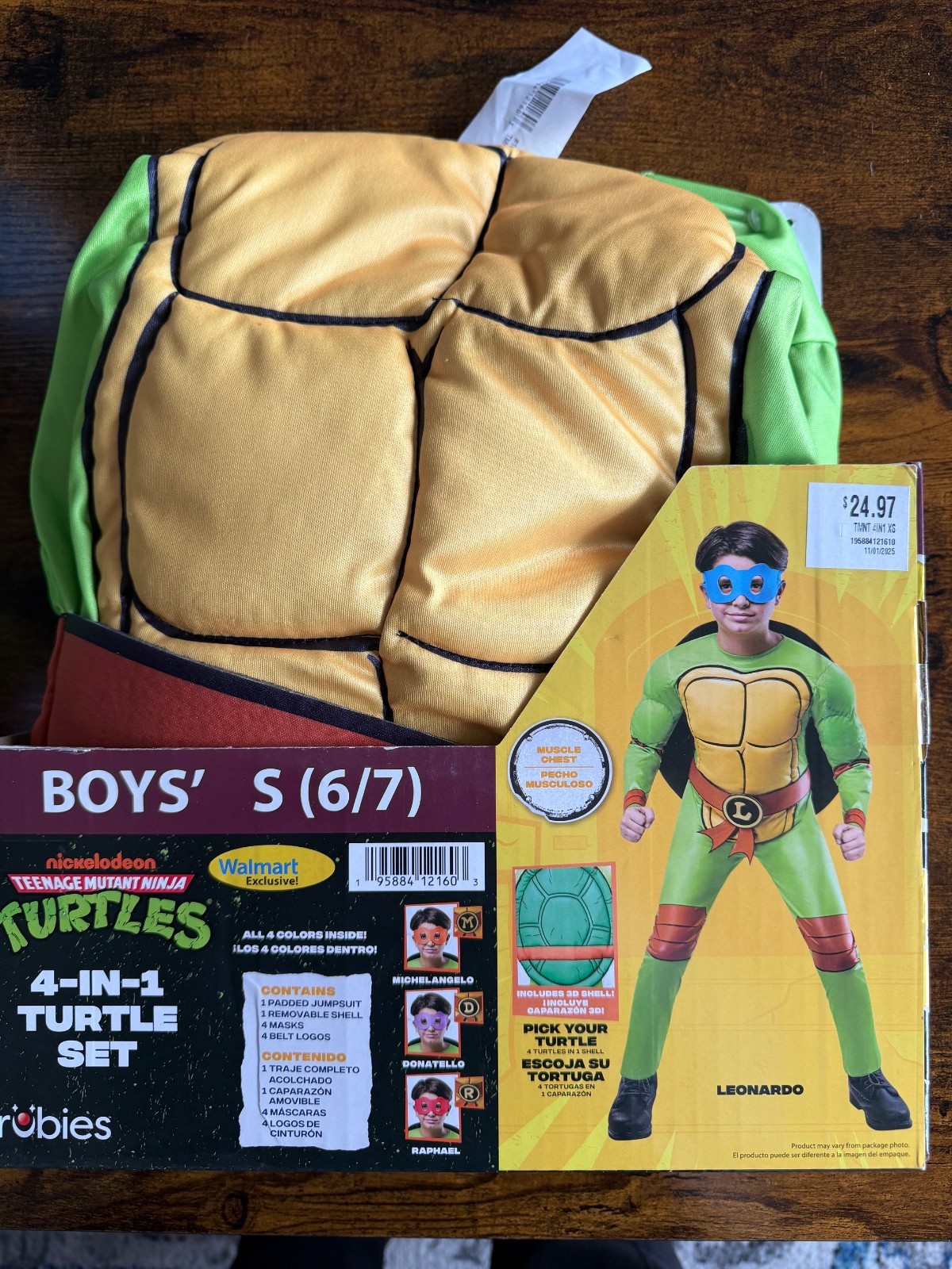 New Teenage Mutant Ninja Turtles Costume 4-in-1 Boys Small Set Sz 6-7