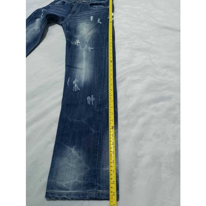 Men’s KOSMO LUPO Jeans Size 30 Distressed Blue Denim Dragon Graphic Y2K Emo