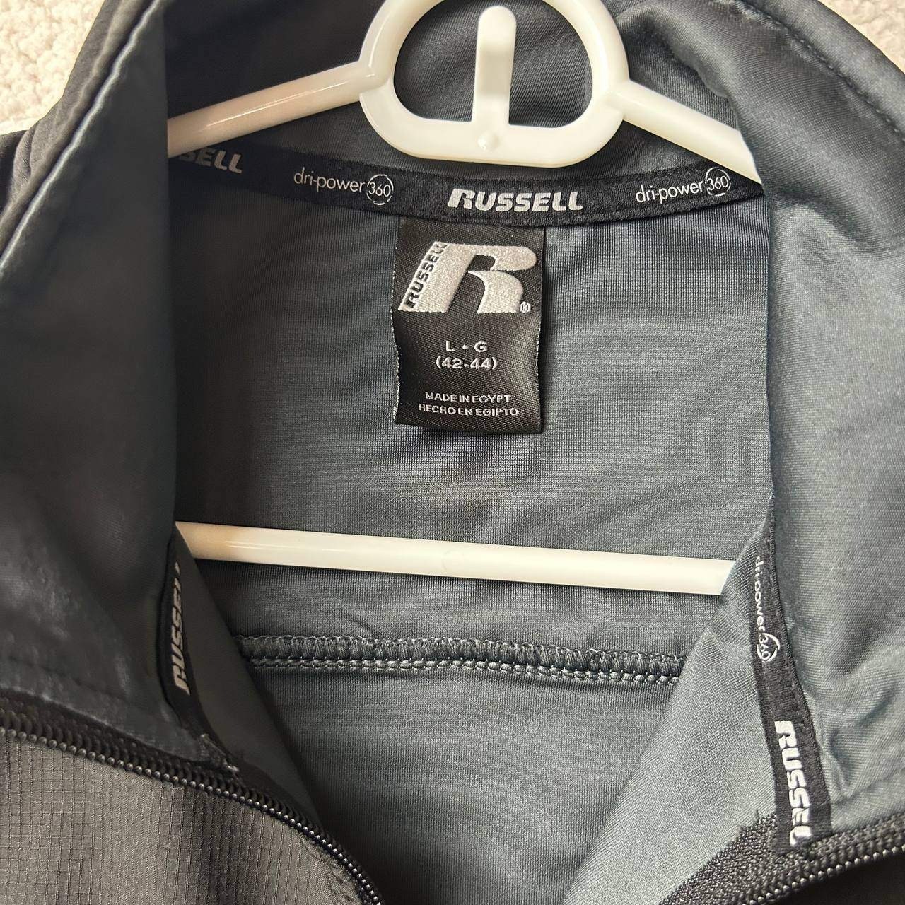 Russell Athletic Dri-Power 360 Woven Two Tone Full Zip Jacket Active Gray Size L