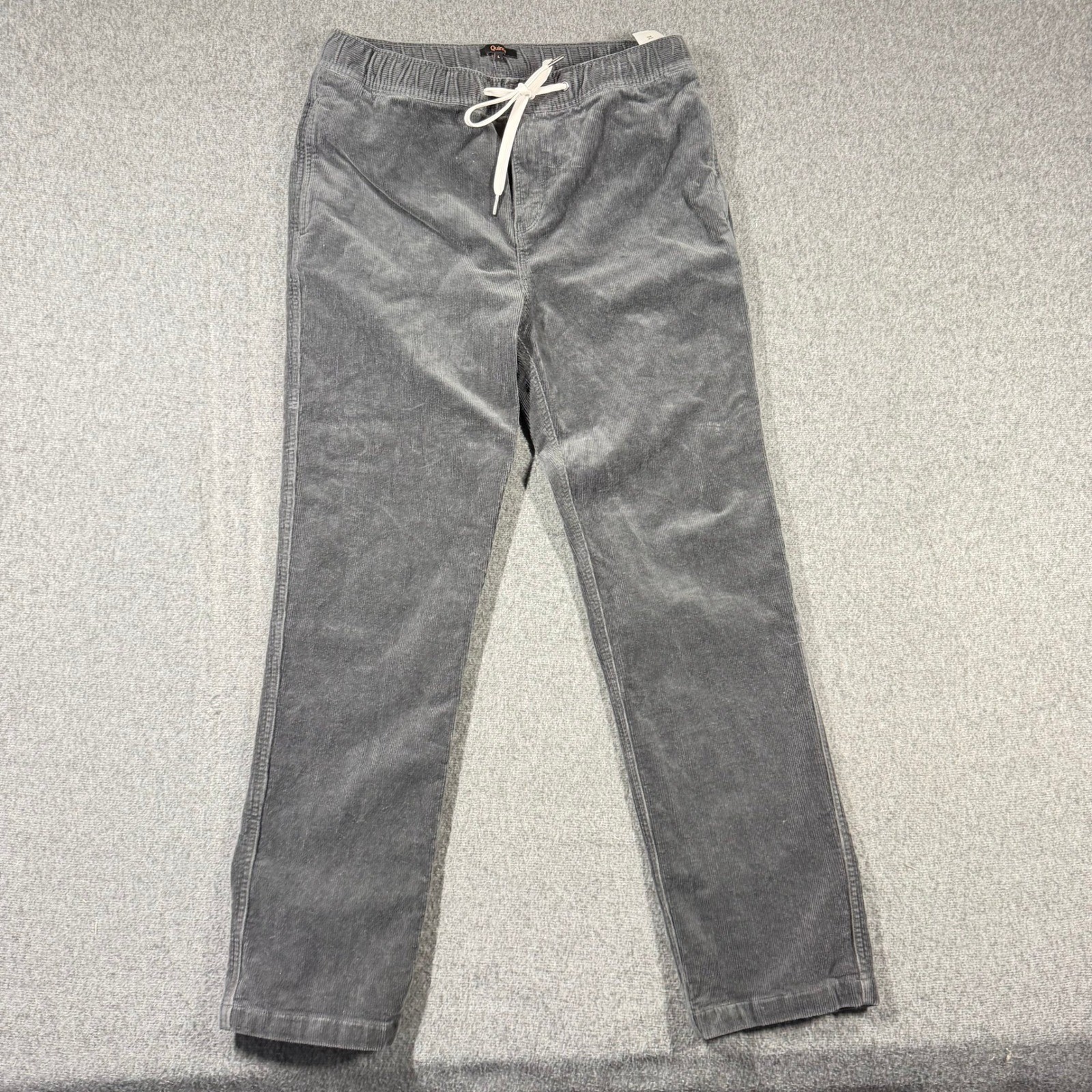 Quince Organic Stretch Corduroy Drawstring Trouser Gray Mens Large L