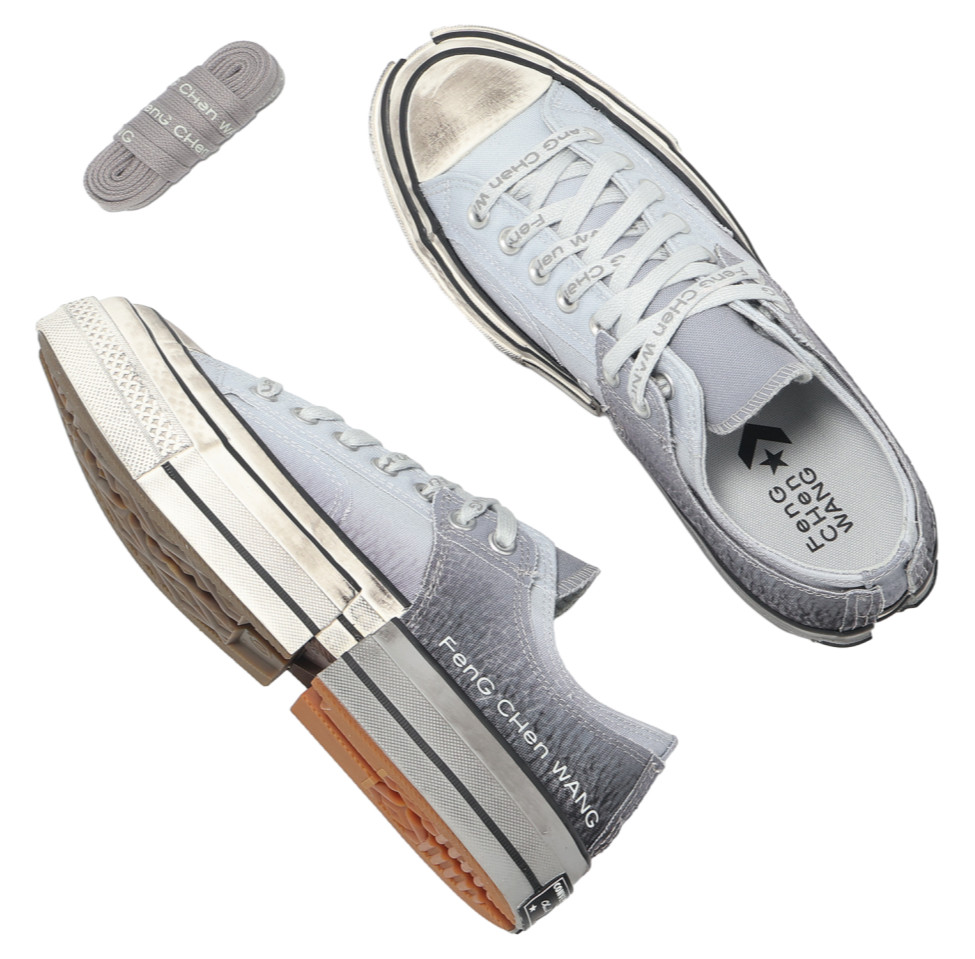 Converse x Feng Chen Wang 2-in-1 Chuck 70 Low ‘Grey’ Men’s Sneakers A15742C NEW