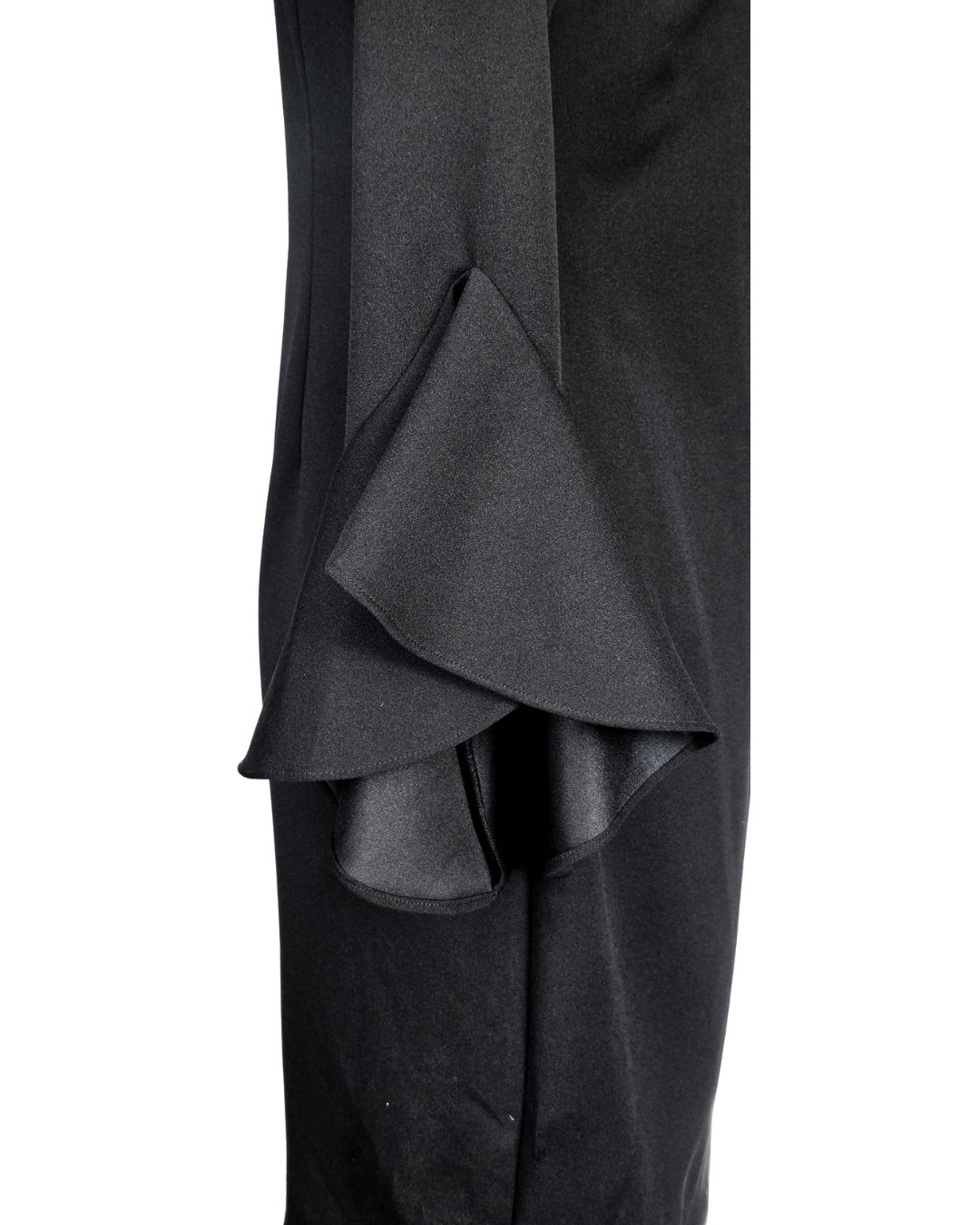 Trina Turk Size 4 One Shoulder Bell Sleeve Dress Black NWT