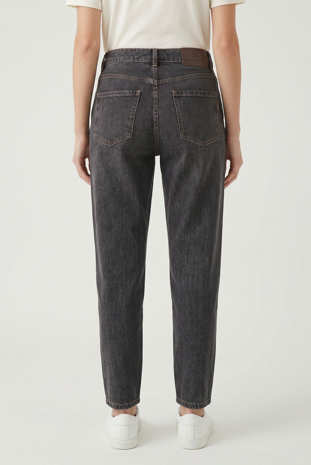 BRUNELLO CUCINELLI WOMEN’S DARK GREY TAPERED TROUSERS MSRP $1865