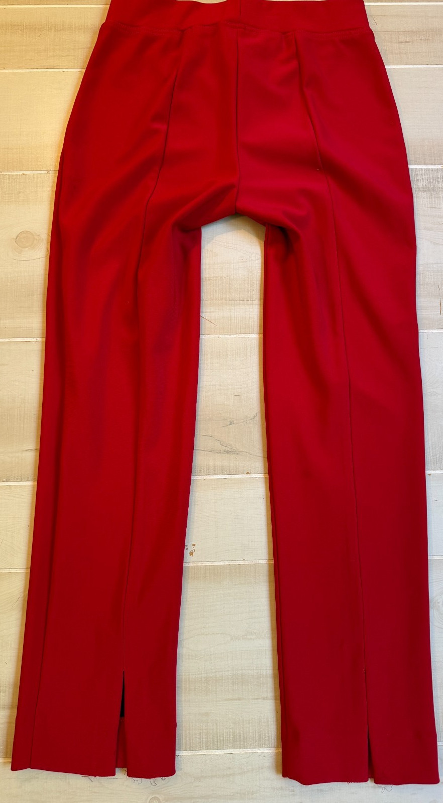 Joseph Ribkoff red pull on straight slit hem pants size 8 women’s 29″ inseam