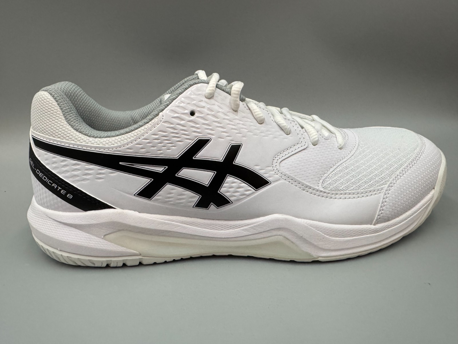 Men’s ASICS GEL-Dedicate 8 Tennis Pickleball Sneakers, White, Size 12 New w/Box