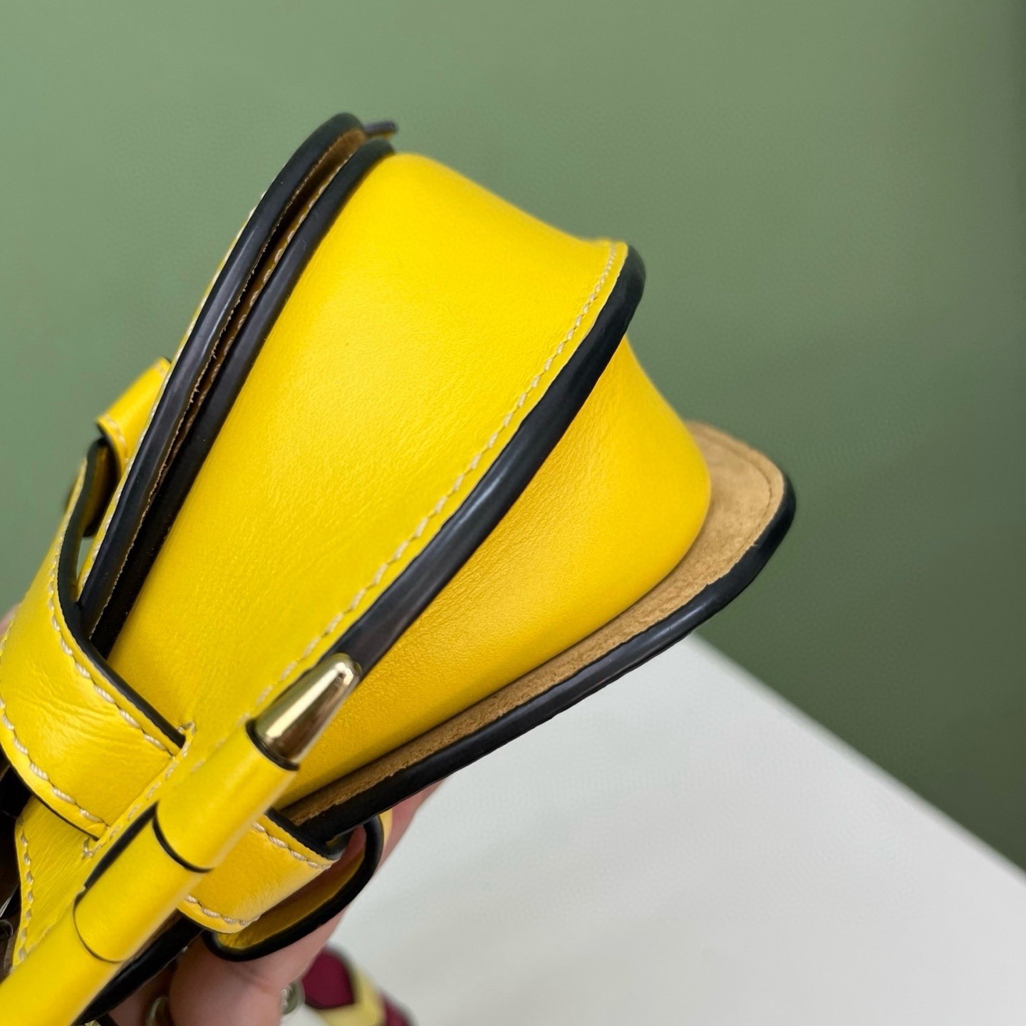 Loewe Pre-Owned Authentic Saddle Bag Yellow 19*13*9 Free Tracked Shipping