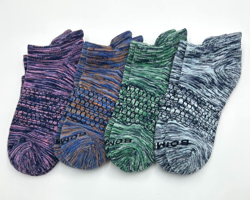 4 pairs Women’s Bombas Camouflage Ankle Socks Cushion Size Med 4 Colors Mix