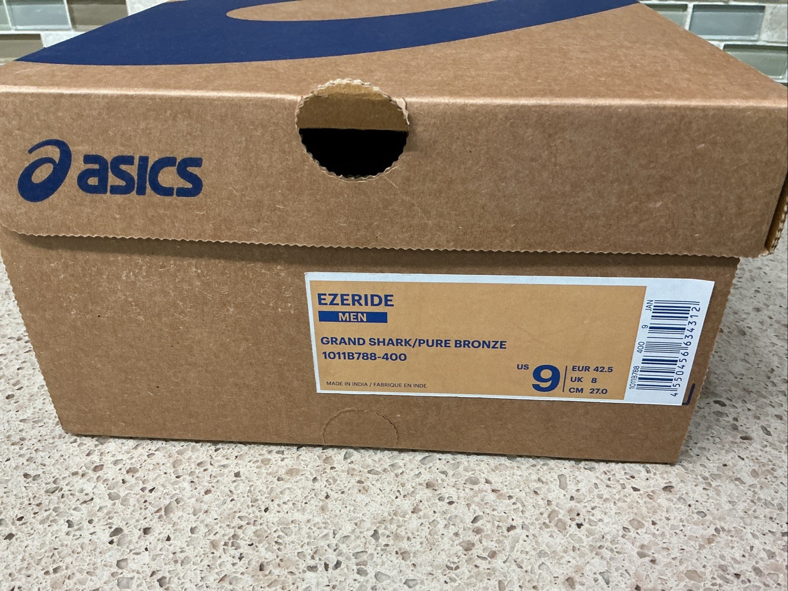 Asics Ezeride Shoes Men’s Size 9 Shark/Pure Bronze 1011B788-400 Sneakers New