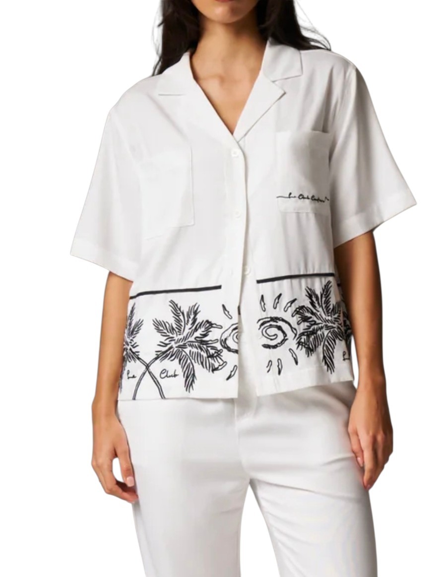 The Couture Club White Oversized Organza Shirt Women Size M NWT