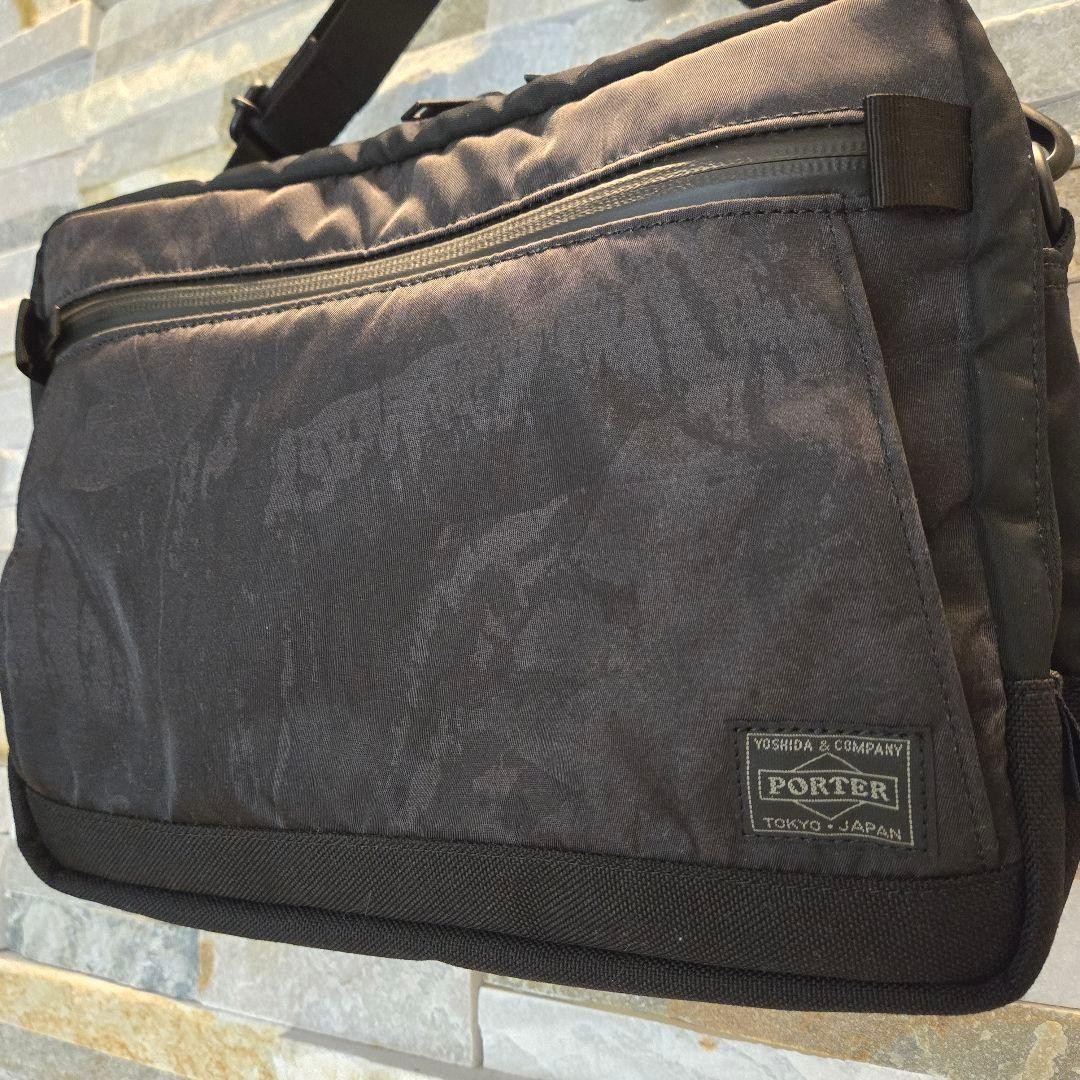 Porter Dark Forest Camouflage Shoulder Bag Nylon/Polyester Used