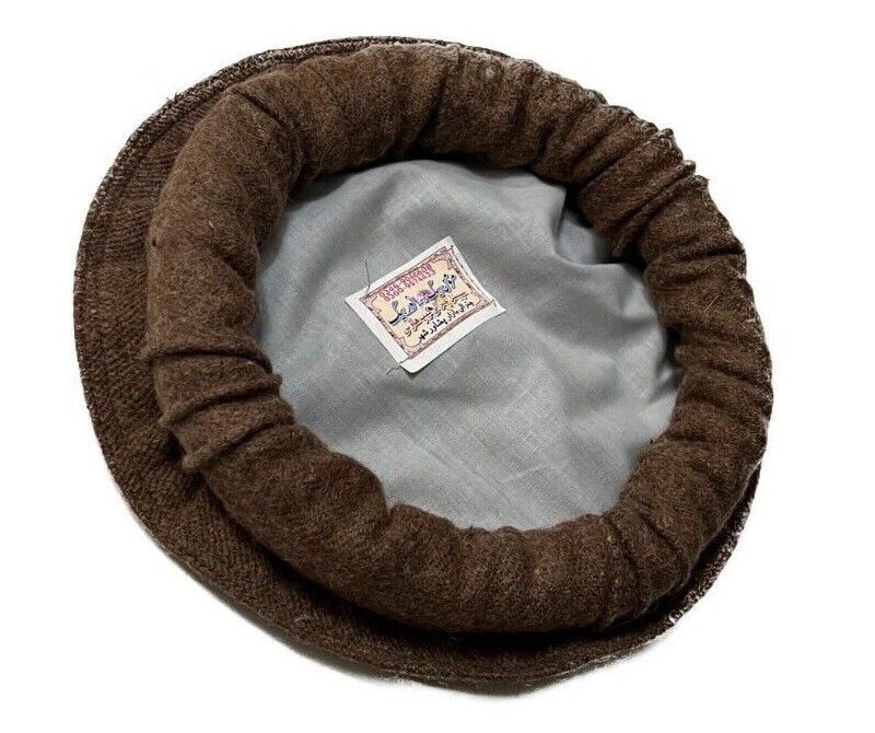 Afghan Pakistan Chitrali Pashtun Tribal Pakol Cap Tupi Kufi Topi Hat Dark Brown