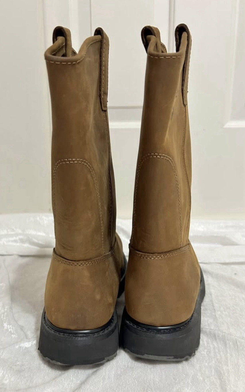 Wolverine Wellington Steel Toe Men’s Brown Leather Work Western Boots – Size 12