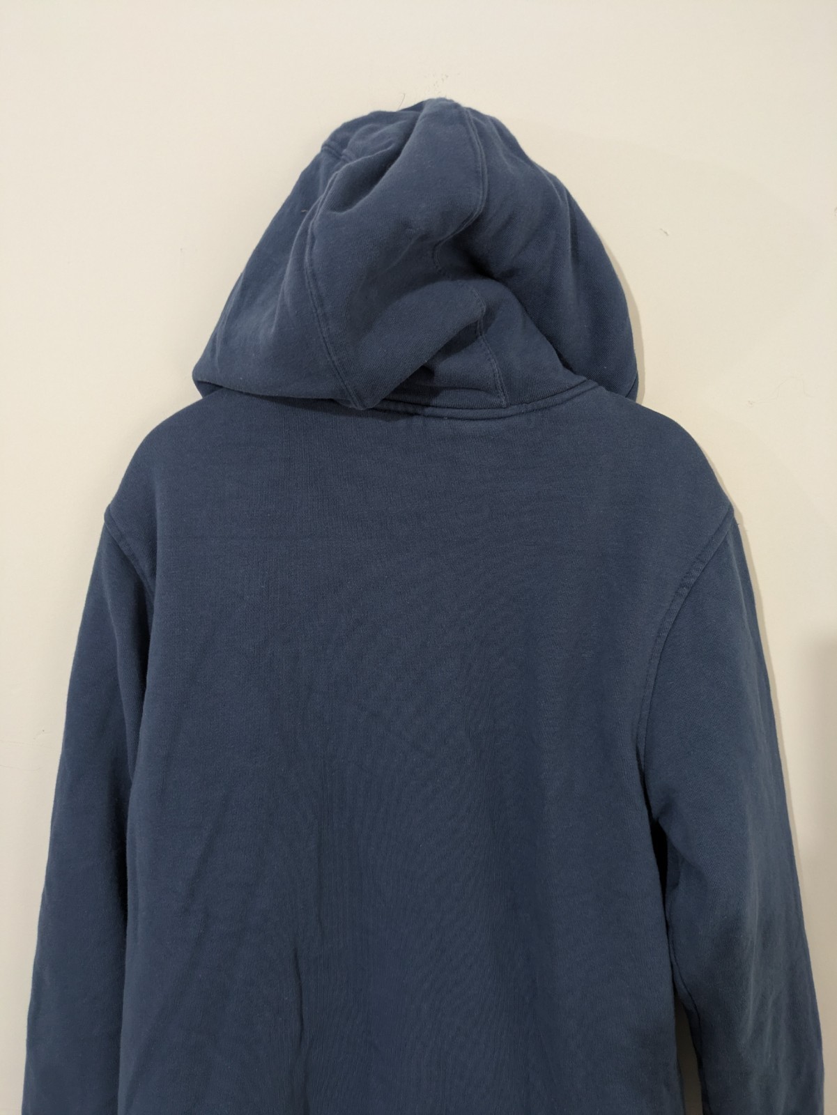 Fox Racing Men’s M Blue Fleece Lined Full Zip Hoodie Logo Pockets Hooded
