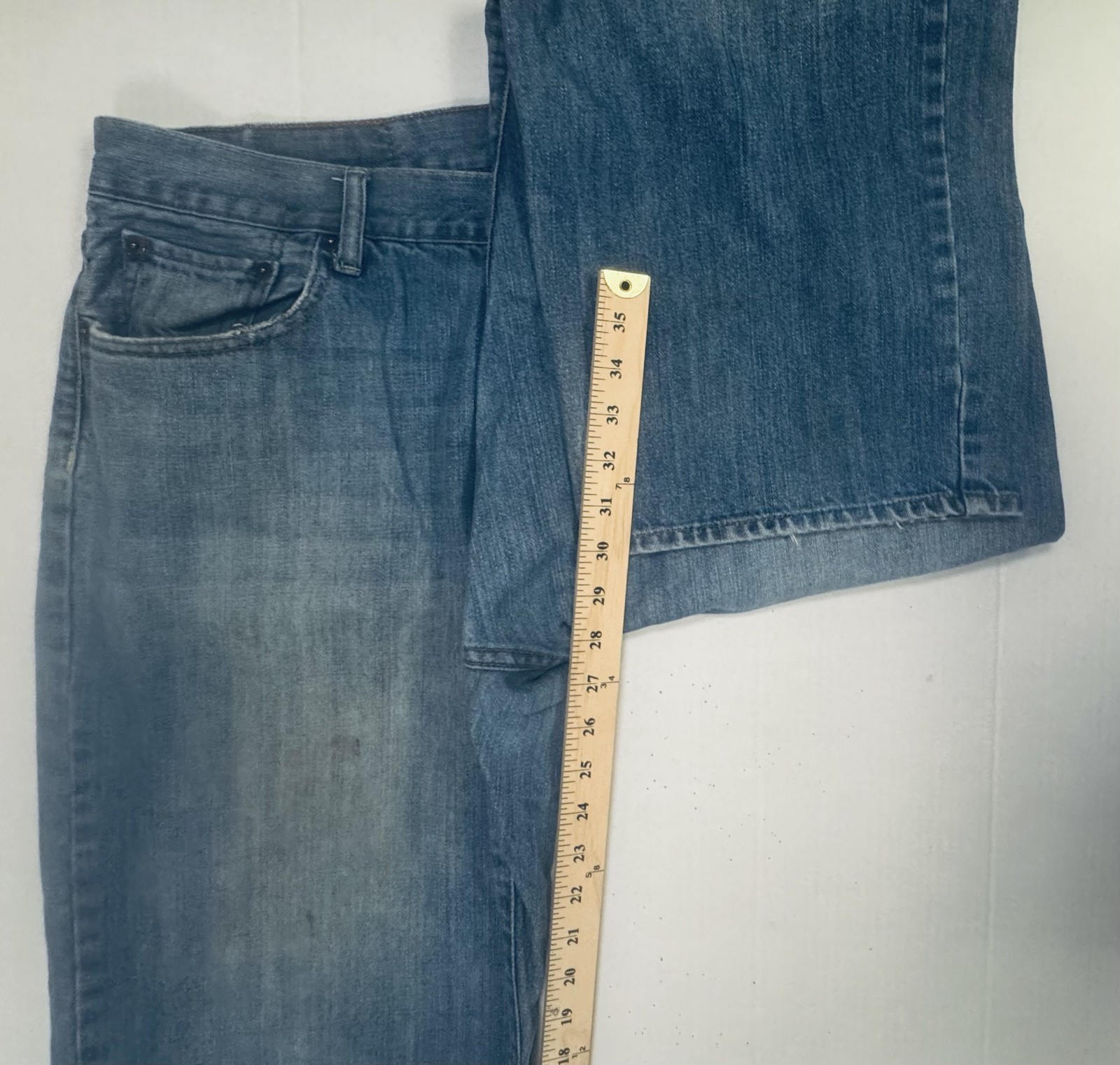 Lucky Brand Jeans Men 38×27.5 Short Inseam By Gene Montesano Baggy VTG (LB030A4)