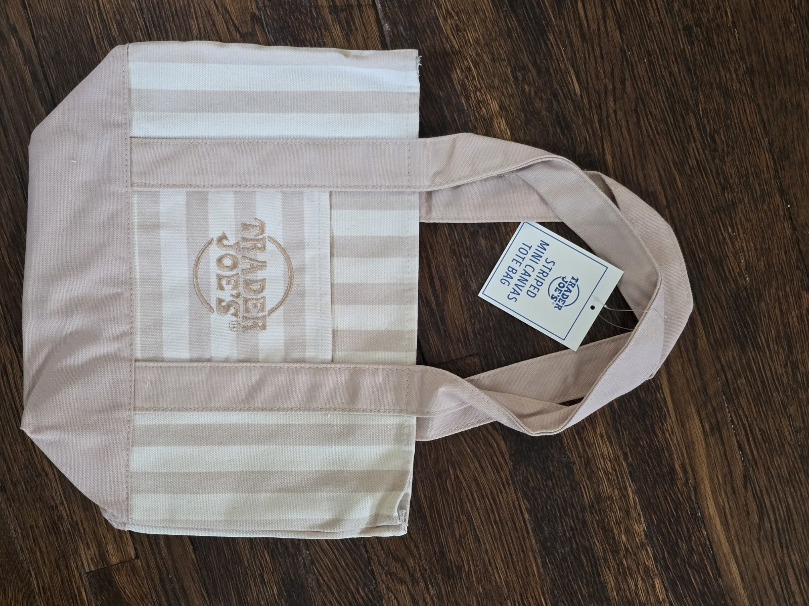 Trader Joe’s Striped Mini Canvas Tote Bag NEW! 4 COLORS!!