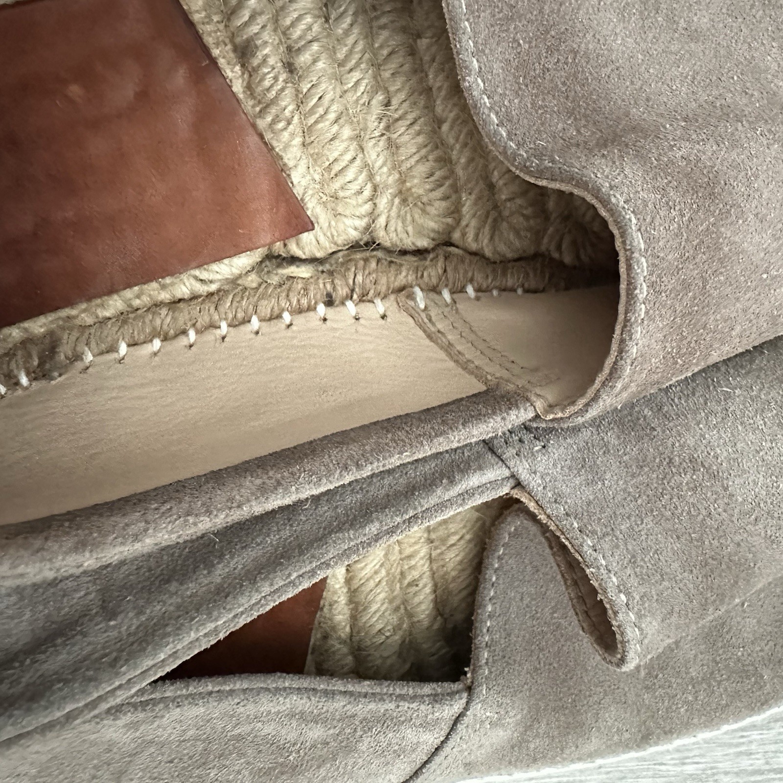 Rag & Bone Stucco Suede Leather Adria Espadrilles Shoes Womens US 8.5 EUR 39 M