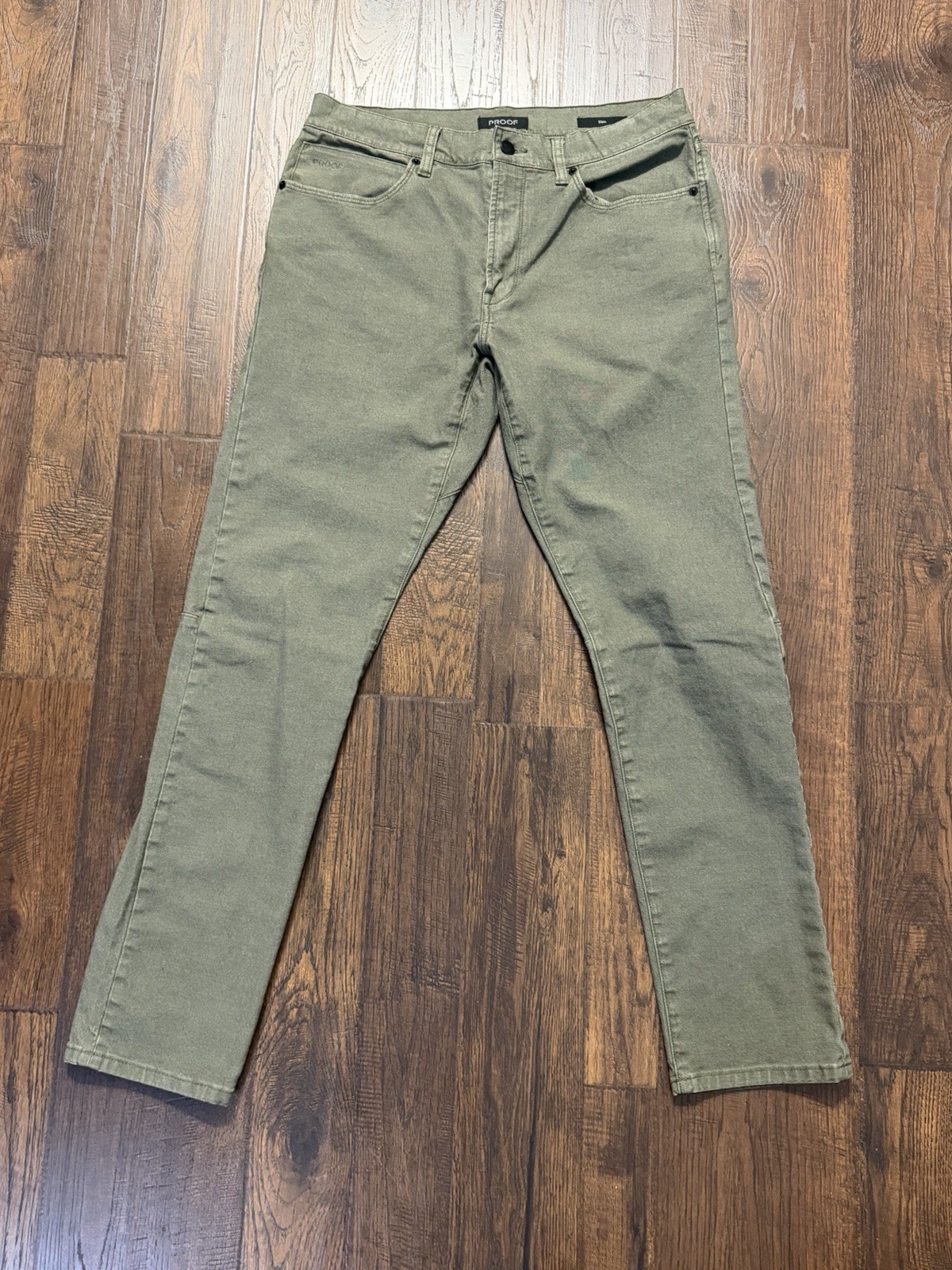 Proof Rover Jeans Slim 5 Pocket Canvas Pants Mens 31×30 Huckberry Stretch Green