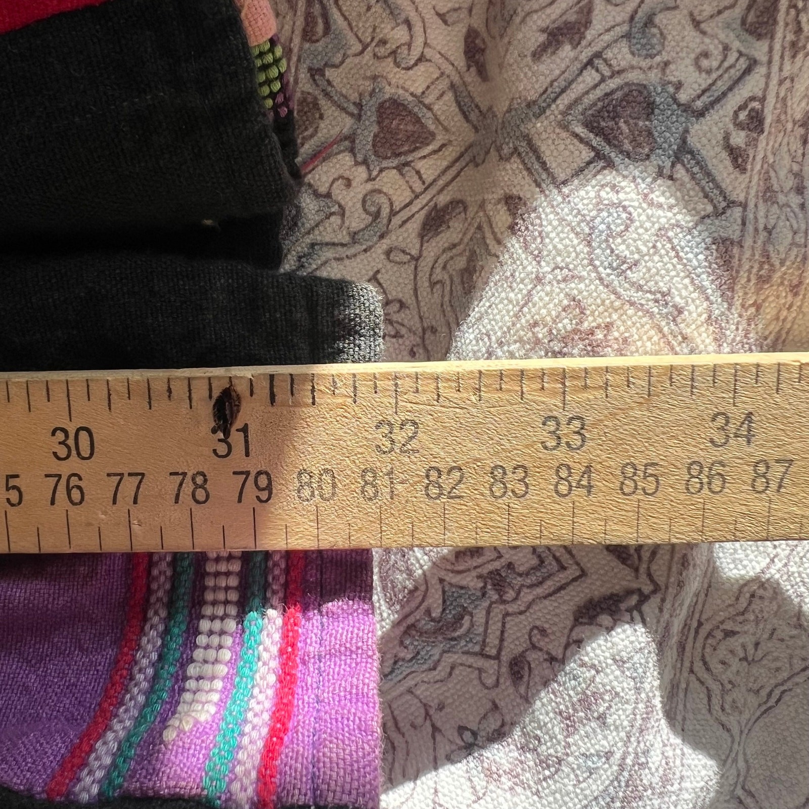 VTG Boho Handmade Upcycled tapestry Patchwork midi Skirt Women’s Guatemalan 60s
