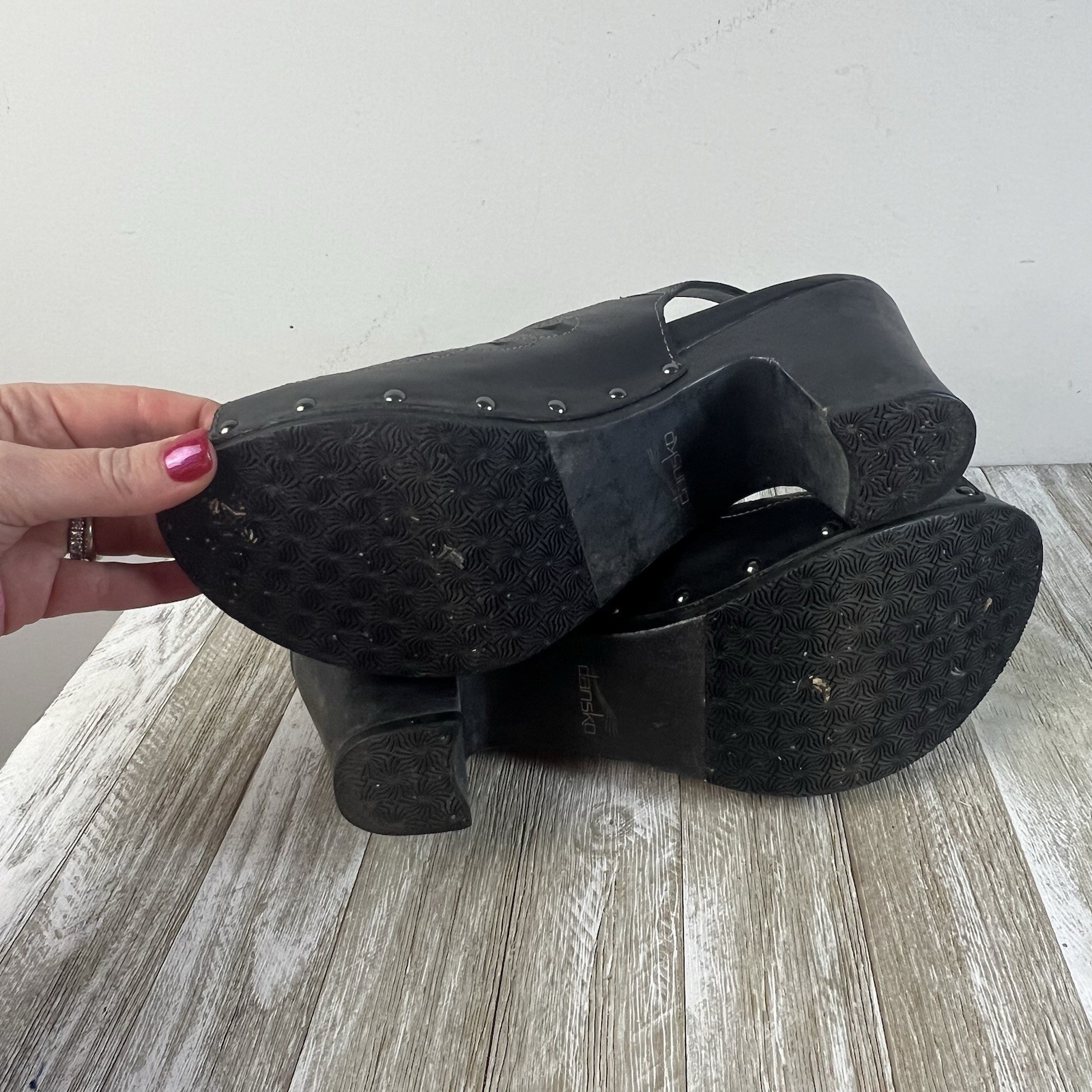 Dansko Sandals 40 Rowena Platform Slingback Boho 9.5/ 10 Black
