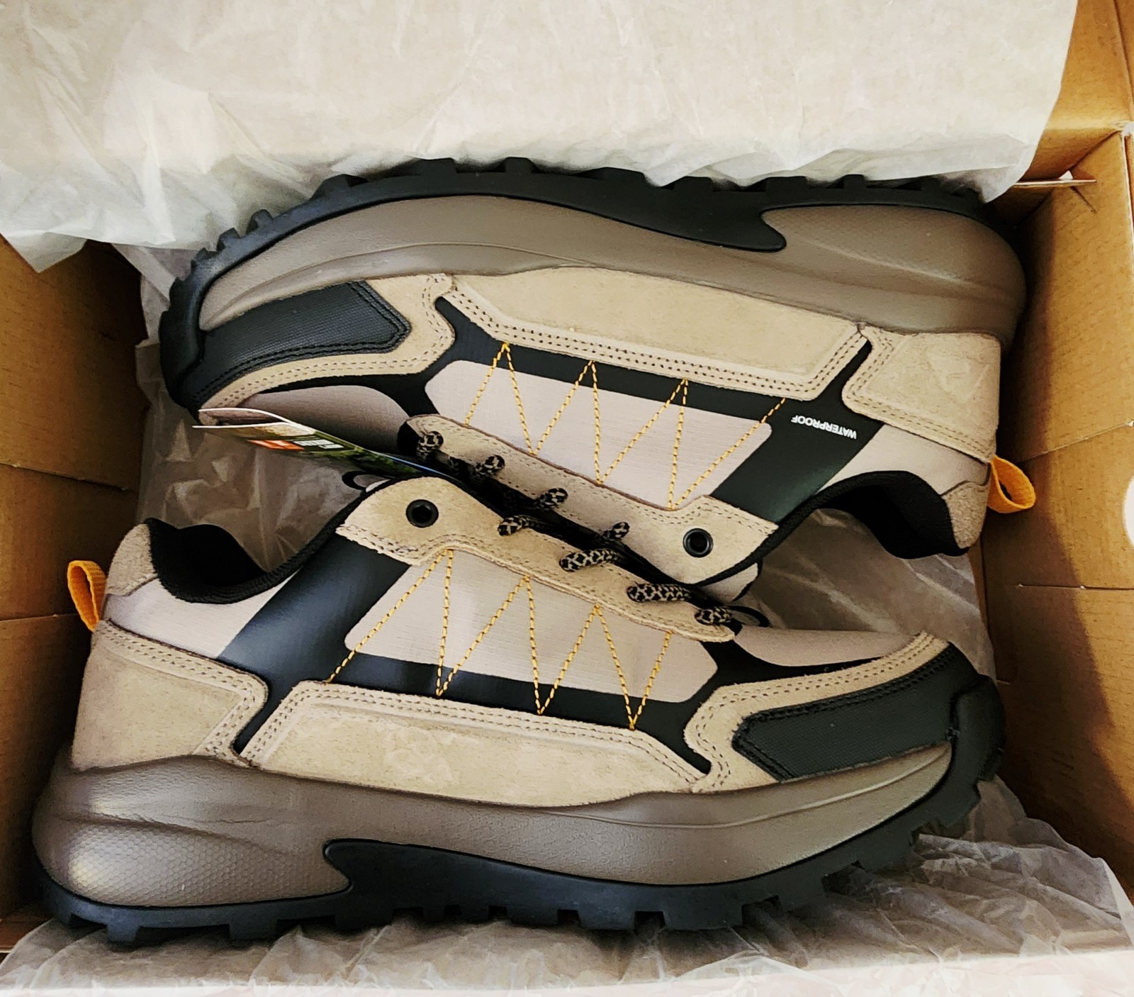 NEW Ozark Trail Waterproof Hiking Sneakers Shoes M OT WP HIKE LOW Taupe 9 or 12