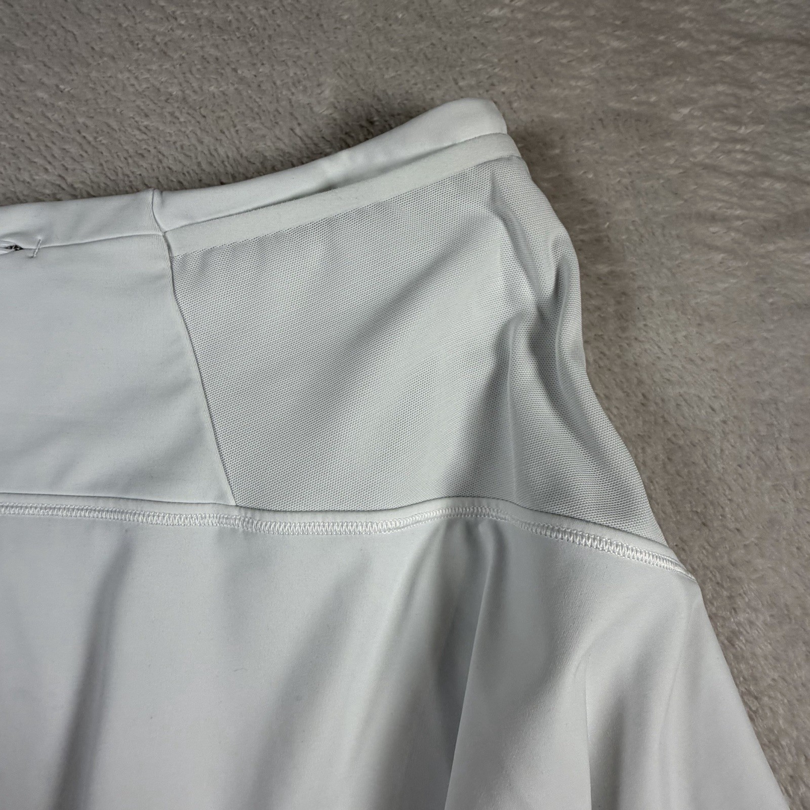 Athleta Match Point Skort White Tennis Golf Athletic Skirt Built In Shorts L