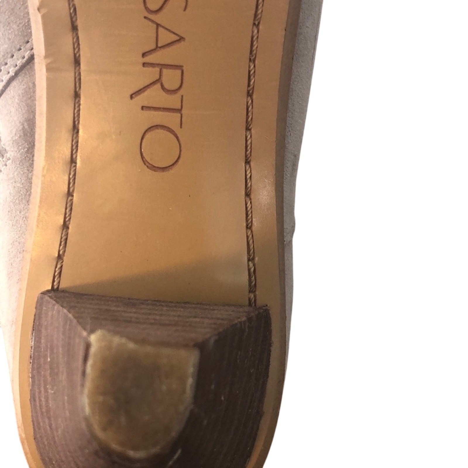 Franco Sarto Spectra Womens Suede Ankle Booties Size 6.5 Tan Pointed Toe