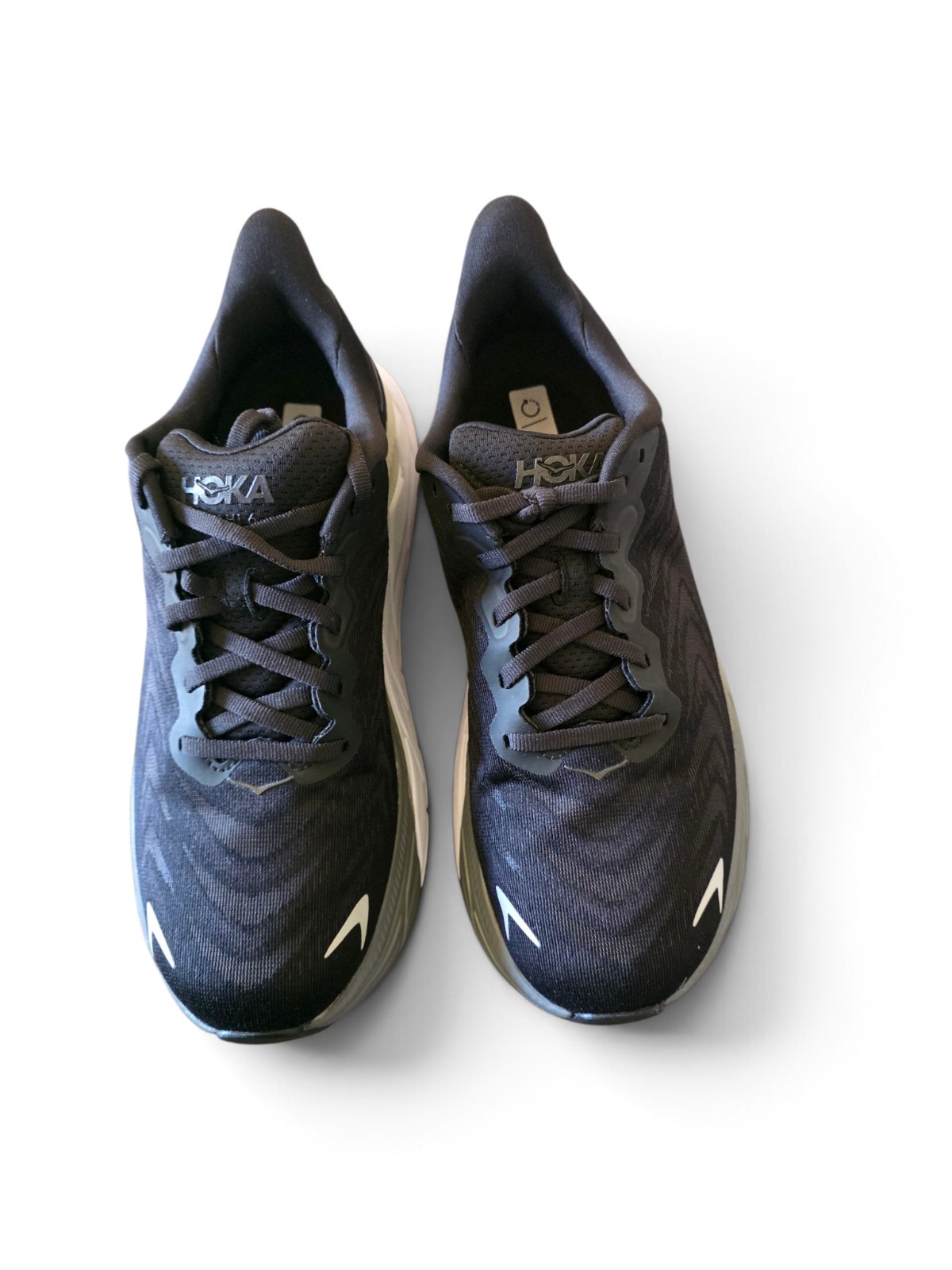 HOKA Arahi 6 Women’s 8.5 D Wide Black White Running Shoes 1123197 BWHT New
