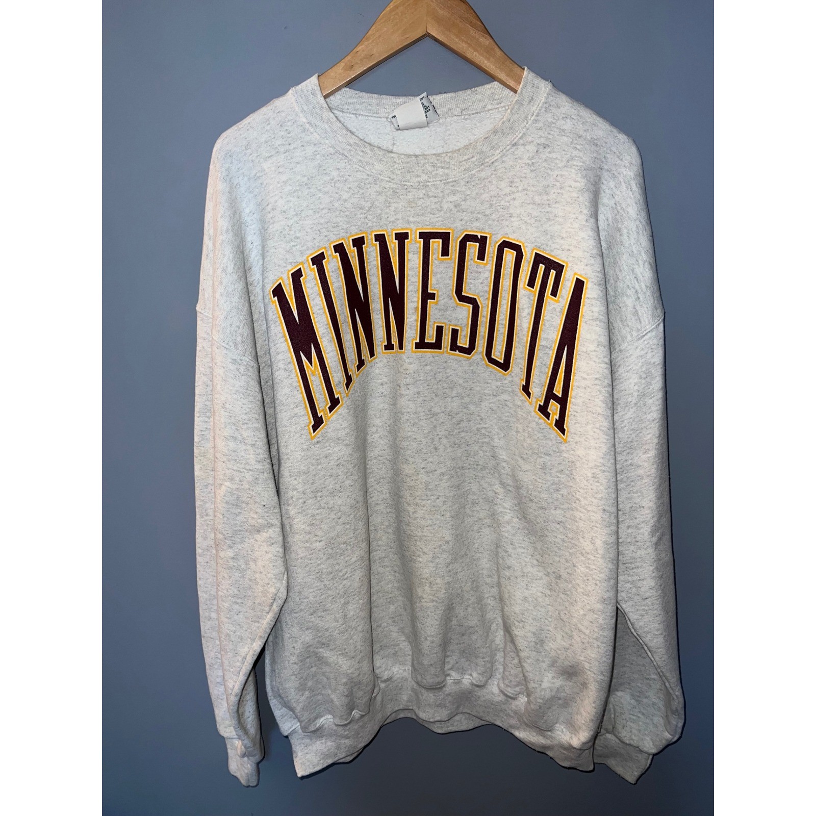 Vintage Danaggers Minnesota Sweatshirt XL Grey Maroon Collegiate USA Made