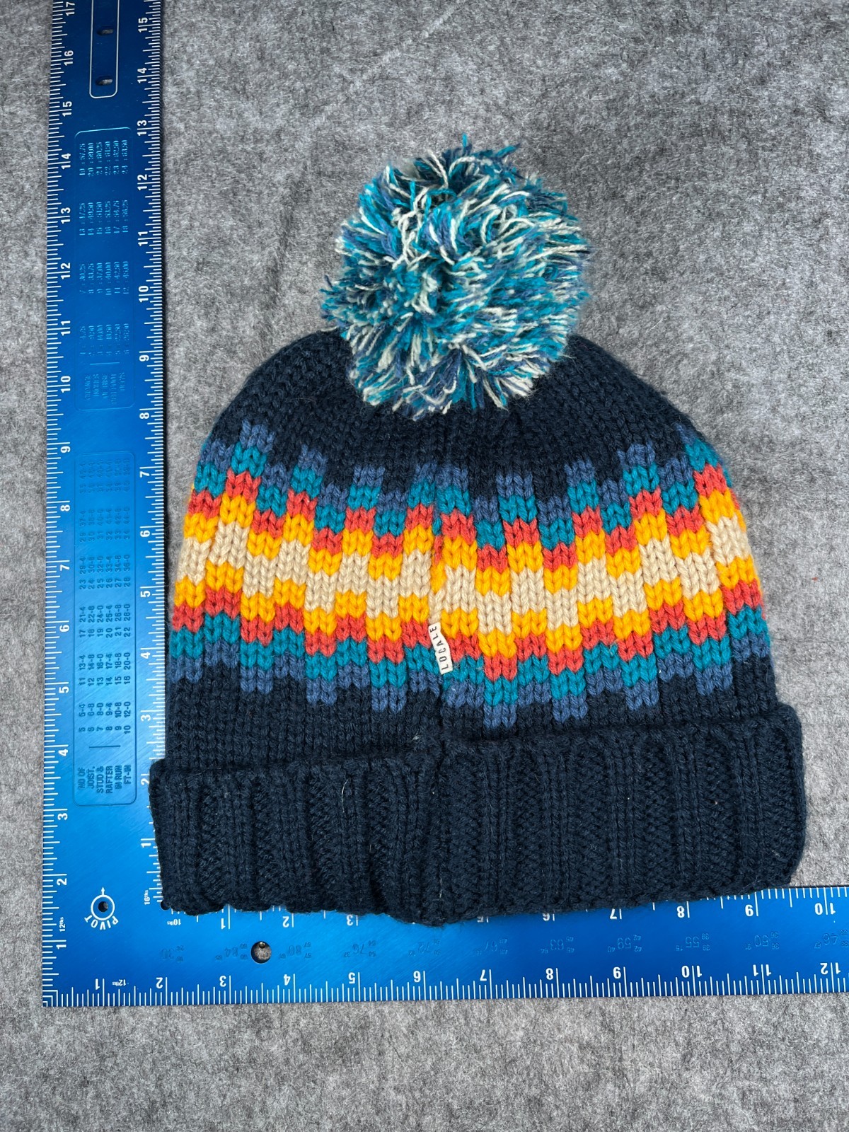 Centura St Anthony Summit Hospital Locale Beanie Toque Adult OS Blue Acrylic Pom