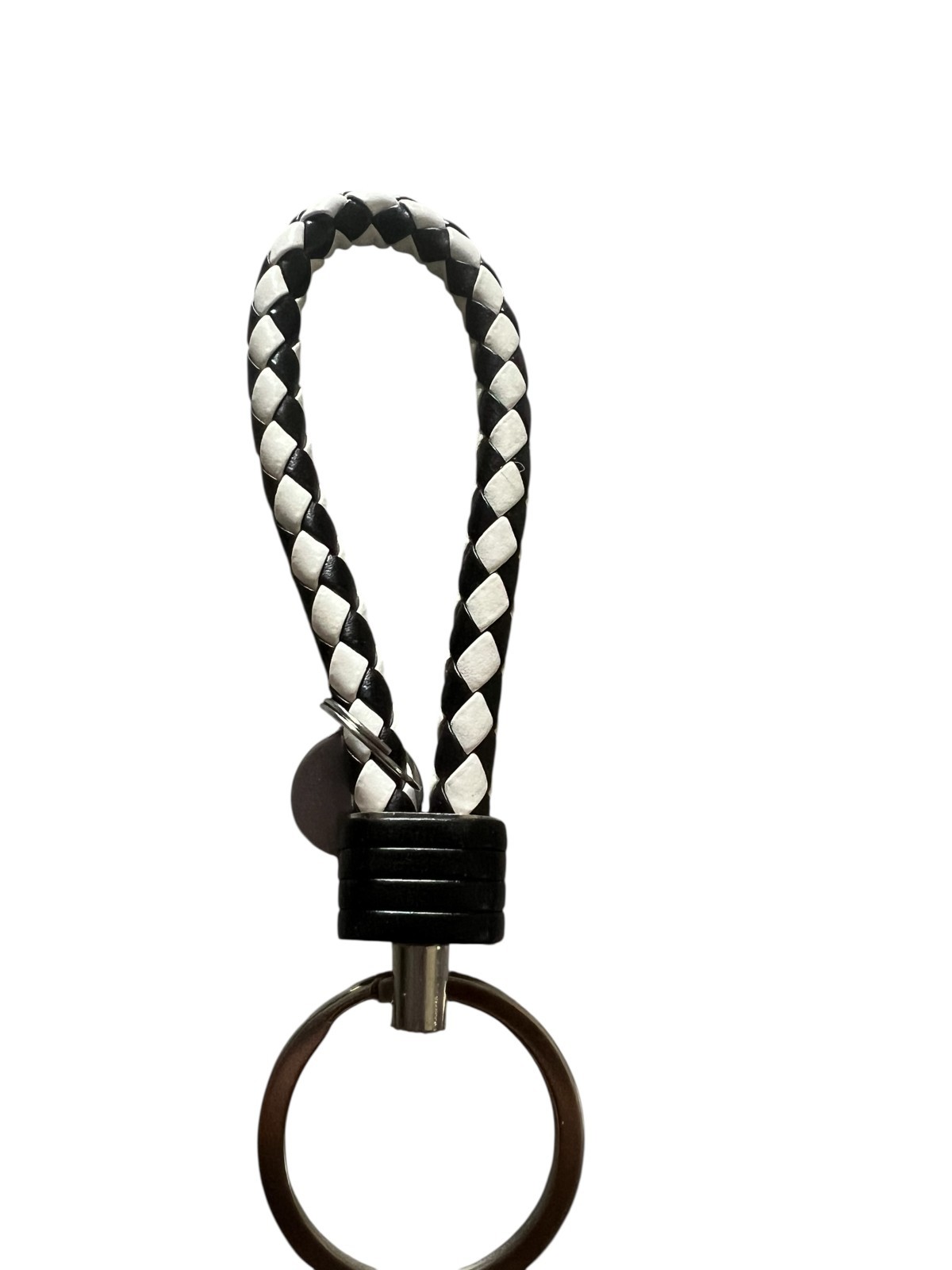1 PC PU Leather Keychain Car Keyrings Braided Woven Rope Key Chains