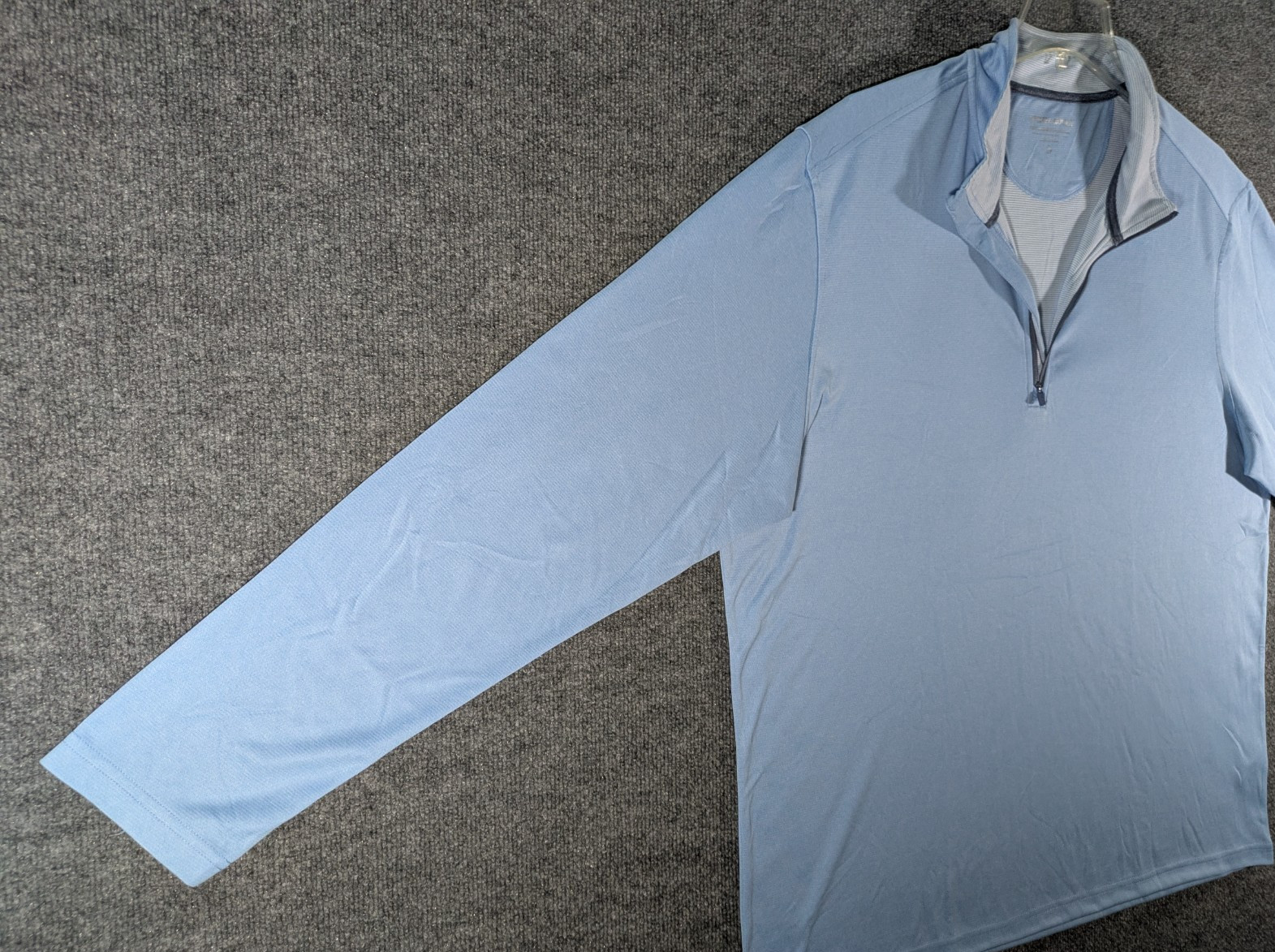 Michel Rouen Performance Pullover 1/4 Zip Golf Light Blue Mens 3XL Lightweight
