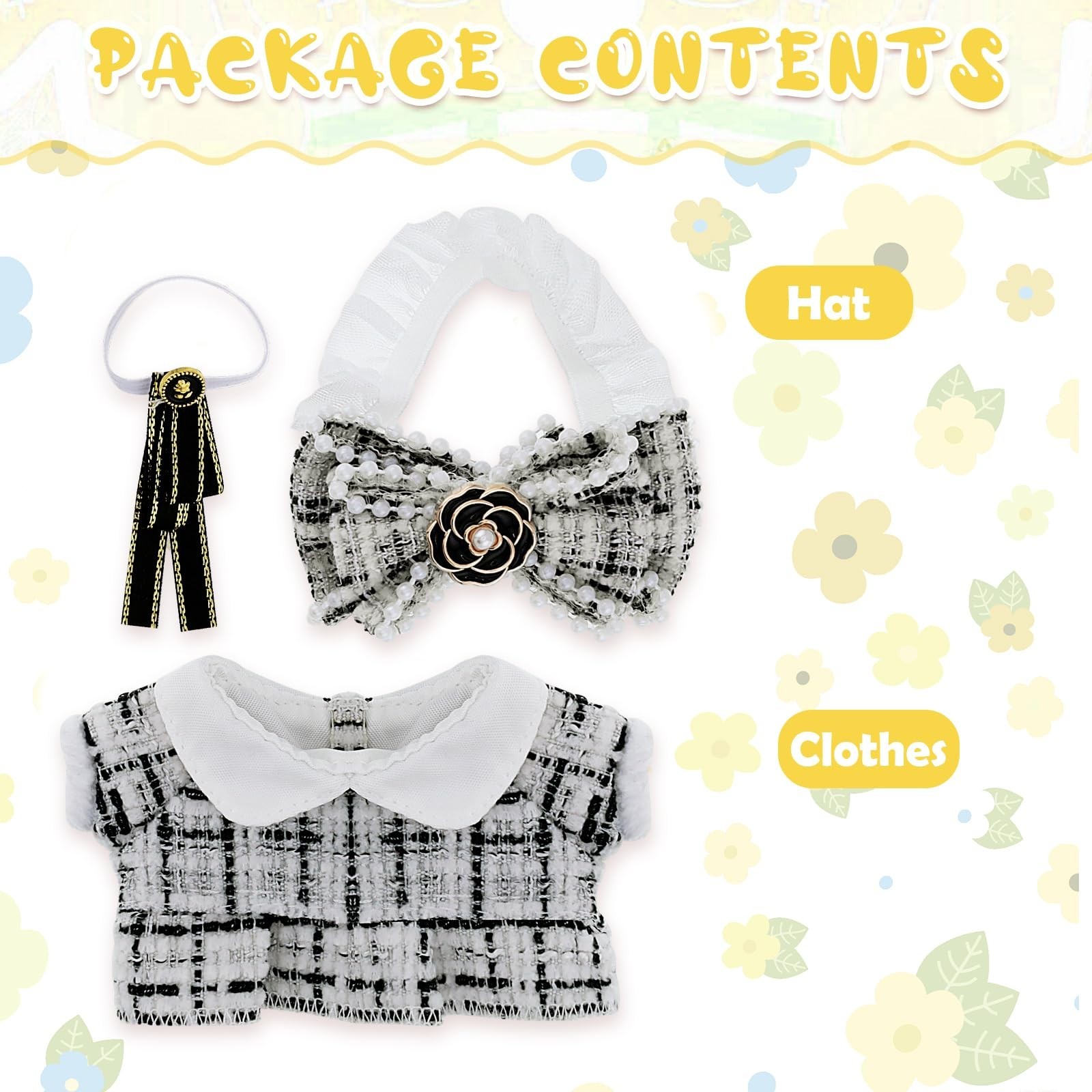 17cm Doll Outfits,3Pcs Clothes for 17cm Doll, Anime Cosplay Dress Cute Outfit…